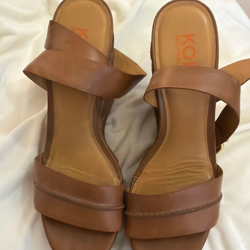 Michael kors ankle strap wedge sandal